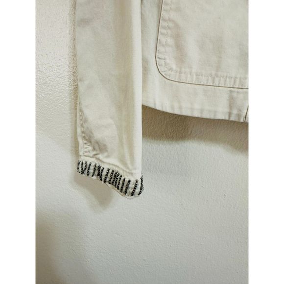 Talbots Women's Stretch Nehru Jacket Size 10 With Bronze Beading Detail - Picture 4 of 4